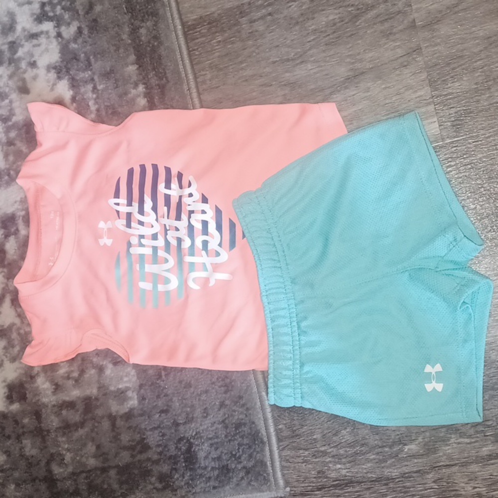 Infant Toddler Under Armour UA Shorts Outfit Size Sz 12 mths months Summer